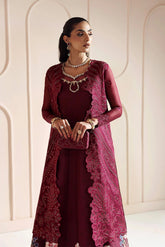 Aymal By Alizeh Fashion Luxury Embroidered Chiffon 3 Piece Unstitched Suit AF25AV2 D-05 JUGNU